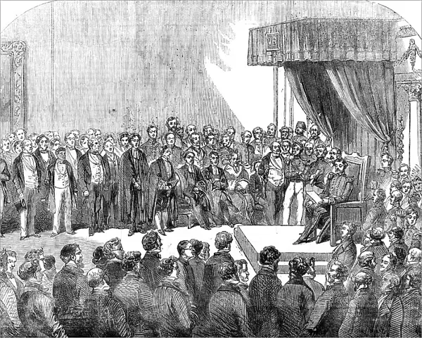 Opening of the First Cape Parliament, in the State-Room, Cape Town, 1854. Creator: Unknown
