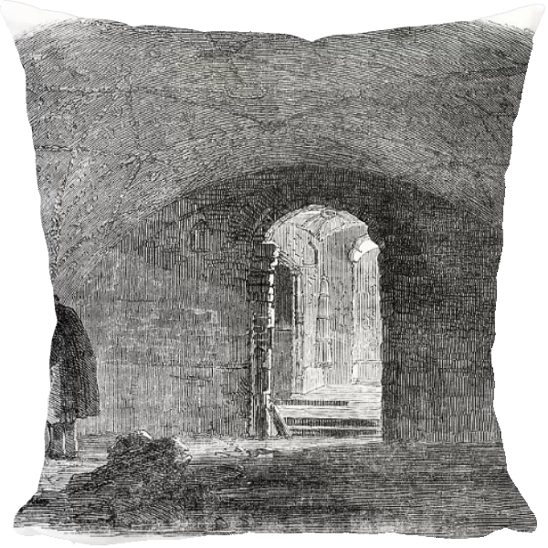 Subterranean Chamber beneath the House, No.1, Old Fish-Street, St. Paul's, 1854. Creator: Smyth