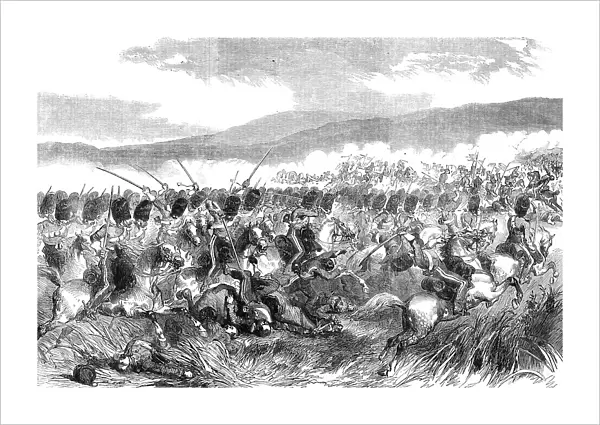 The Action at Balaclava - Charge of the Scots Greys, October 25, 1854. Creator: Unknown