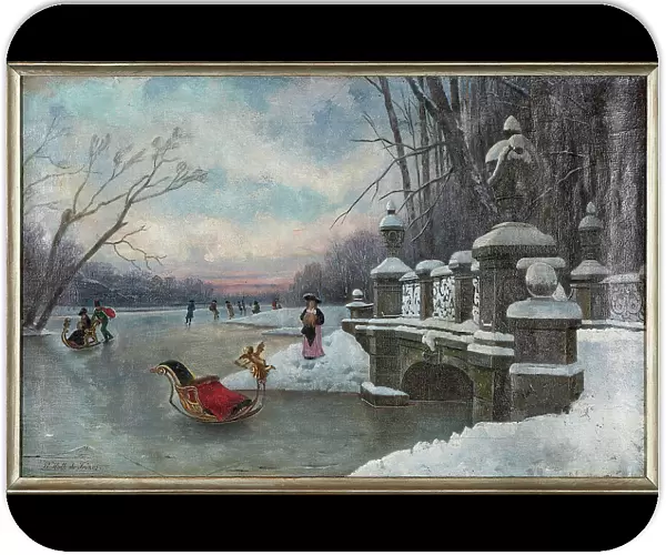 Ice Amusements at the Nymphenburg Palace Park, . Creator: Hirth du Frênes, Rudolf (1846-1916)