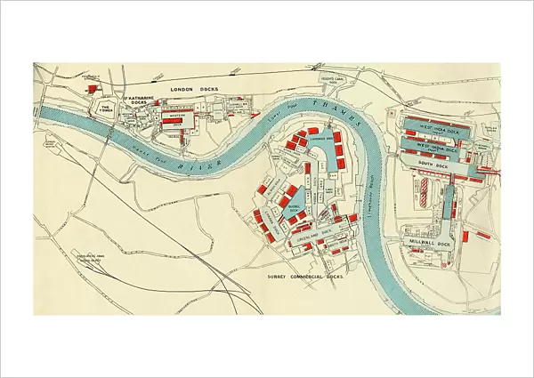 Port of London Authority - Map, 1937. Creator: Unknown