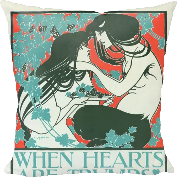 Affiche américaine 'When hearts are trumps', c1897. Creator: William H Bradley. Affiche américaine 'When hearts are trumps', c1897. Creator: William H Bradley