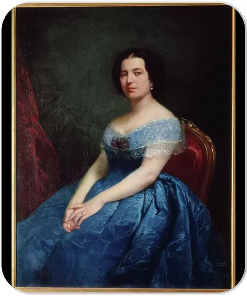 Portrait of Ernesta Grisi (1819-1895), singer, 1866. Creator: Charles Adolphe Bonnegrace