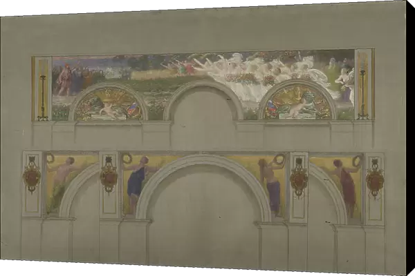 Esquisse pour les salons d'entrée de l'Hôtel de Ville de Paris : Scène antique, le triomphe... 1892 Creator: Jules-Jean Ferry
