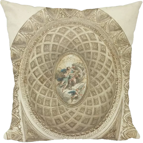 A Coffered Dome with Apollo and Phaeton, c. 1787. Creator: Felice Giani