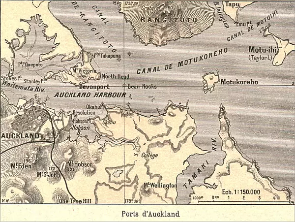 Ports d'Auckland; Les Terres Du Pacifique, 1914. Creator: Unknown