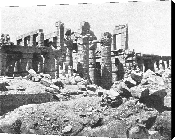 Karnak: Ruines du troisieme pylone du grand temple; Le Nord-Est Africain, 1914. Creator: Unknown