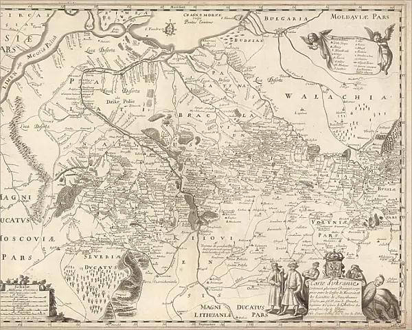 Map of Ukraine, 1660. Creator: Le Vasseur de Beauplan, Guillaume (ca 1600-1673)