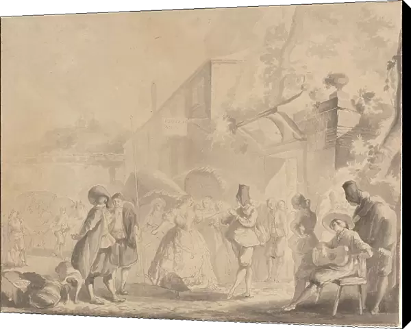 Dance in a Village Square, c. 1770 / 1775. Creator: Luis Paret y Alcazar