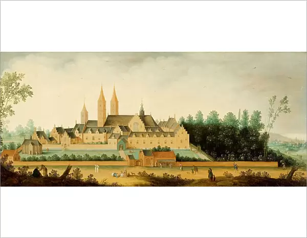 View of the Abbey of Egmond-Binnen, 1638. Creator: Claes Jacobsz van der Heck