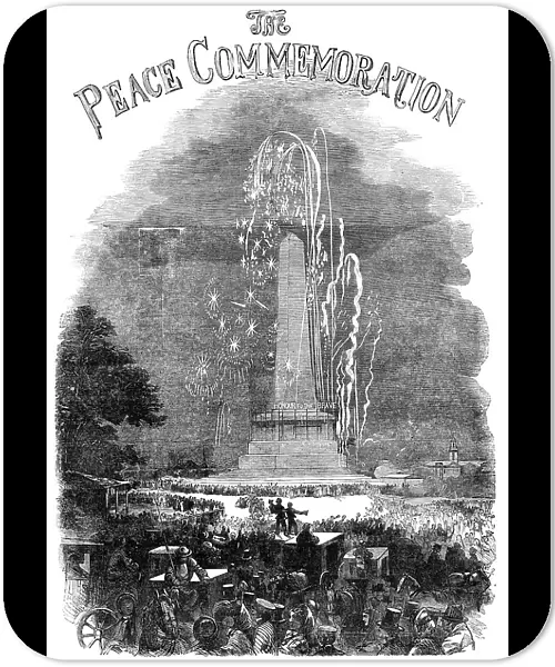 The Peace Commemoration: at Dublin - Fireworks in Phoenix Park, 1856. Creator: Unknown