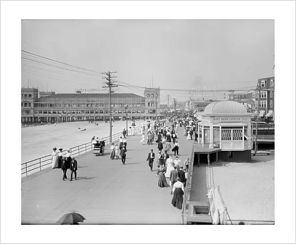 Boardwalk, Atlantic City, N.J. c1908. Creator: Unknown