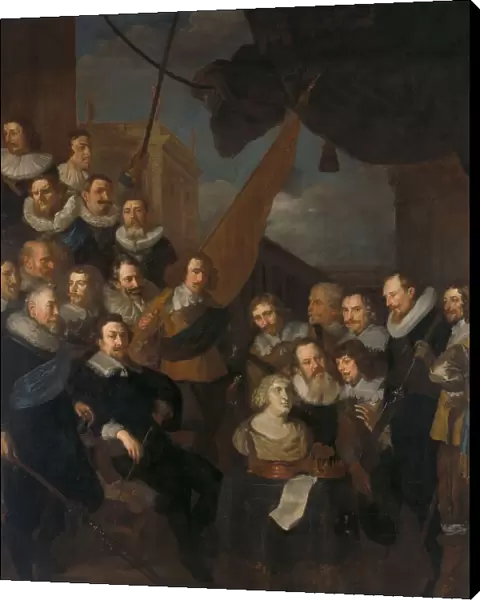 Officers and other Civic Guardsmen of the XIX District of Amsterdam, under the command of Captain Co Creator: Joachim von Sandrart I