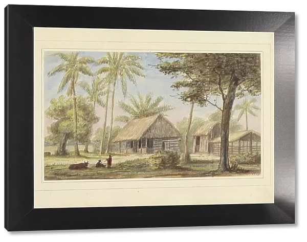The Good Expectation at the Wanica Canal; from an album of drawings of Suriname, 1859. Creator: Jacob van Geffen