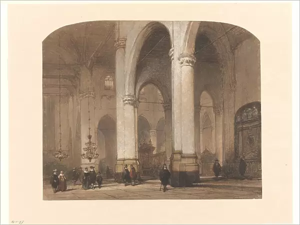 View in the St. Laurenskerk church in Rotterdam, 1827-1891. Creator: Johannes Bosboom