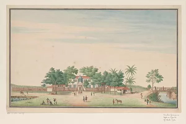 Buitenhuis of the Governor on the Grote Pas at Colombo, c.1750. Creator: Anon