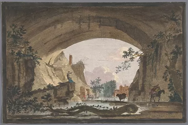 View of a vault over a river, 1700-1799. Creator: Marie-Jeanne Ozanne