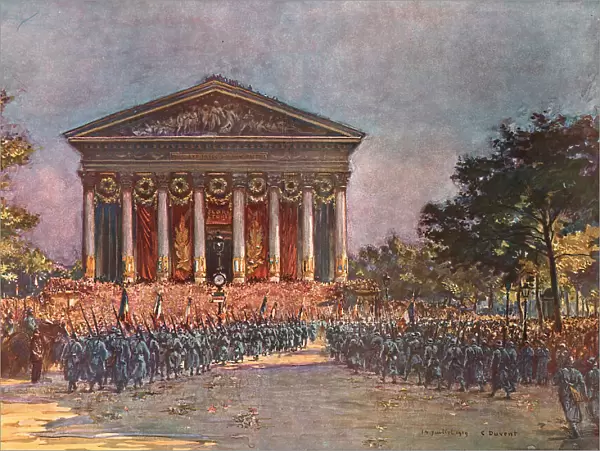 Le jour de gloire; Devant l'Eglise de la Madeleine, 1919. Creator: Charles-Jules Duvent
