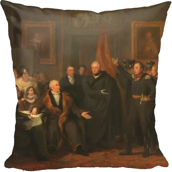 Triumvirate Assuming Power in the Name of the Prince of Orange, 21 November 1813, c.1828. Creator: Jan Willem Pieneman