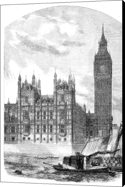 The Clock-Tower and Speaker's Residence, New Houses of Parliament, 1857. Creator: J. & A.W.. The Clock-Tower and Speaker's Residence, New Houses of Parliament, 1857. Creator: J. & A.W