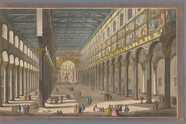View of the interior of the Church of Saint Paul Outside the Walls in Rome, 1700-1799. Creator: Unknown