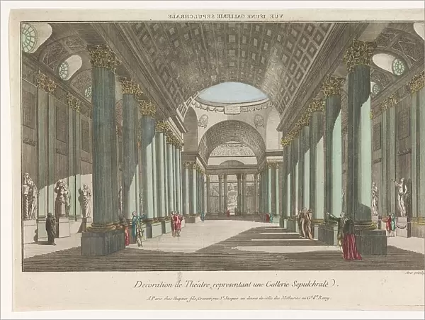View of a gallery of sepulchral images, 1735-1805. Creator: Unknown