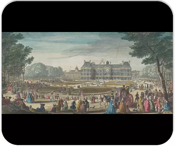 View of the Palais du Luxembourg in Paris seen from the garden, 1729. Creator: Jacques Rigaud