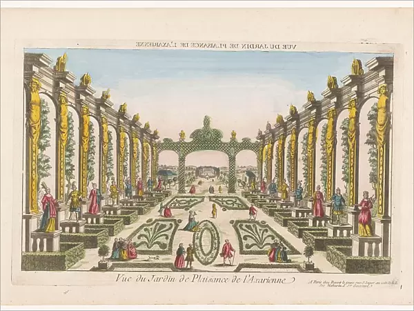 View of the garden of Axarienne castle in Saint Petersburg, 1700-1799. Creator: Anon