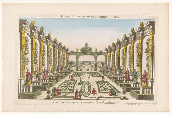 View of the garden of Axarienne castle in Saint Petersburg, 1700-1799. Creator: Anon