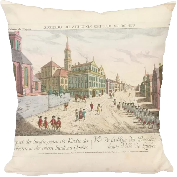 View of Les Recollets in Quebec, 1755-1779. Creator: Franz Xavier Habermann