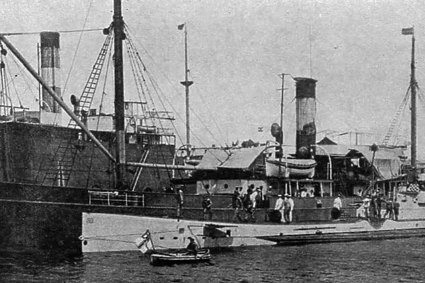 Les sous-marins allemands chez les neutres; les visites de sous-marins allemands aux ports... 1916 Creator: Unknown