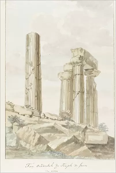 West Facade of the Temple of Juno Lucina, 1778. Creator: Louis Ducros