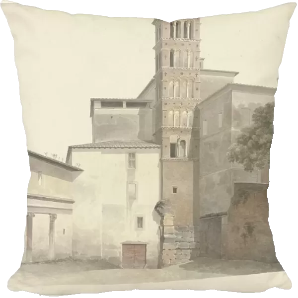 Basilica and Monastery of SS. Giovanni e Paolo in Rome, c.1809-c.1812. Creator: Josephus Augustus Knip