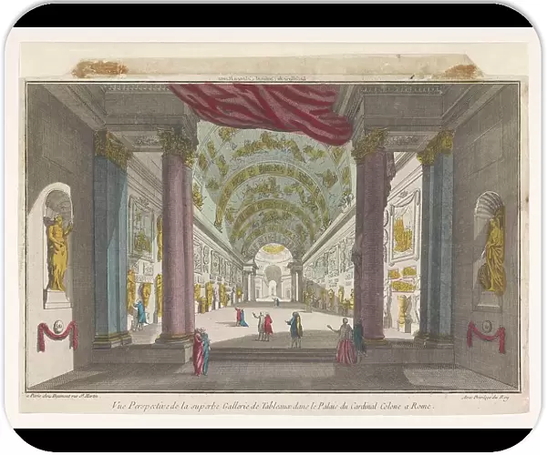 View of Palazzo Colonna gallery in Rome, 1745-1775. Creator: Anon