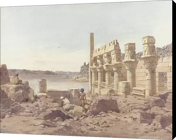 View of the temple ruins at Philae near Aswan, 1859. Creator: Willem de Famars Testas