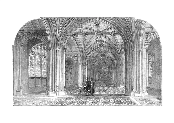 The New Houses of Parliament - the Peers Private Entrance, 1857. Creator: Unknown