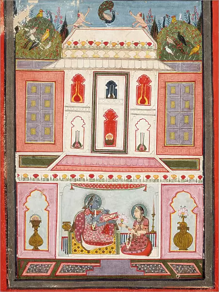 Dhanashri Ragini, First Wife of Dipak Raga, Folio from a Ragamala (Garland of Melodies), c1700. Creator: Unknown