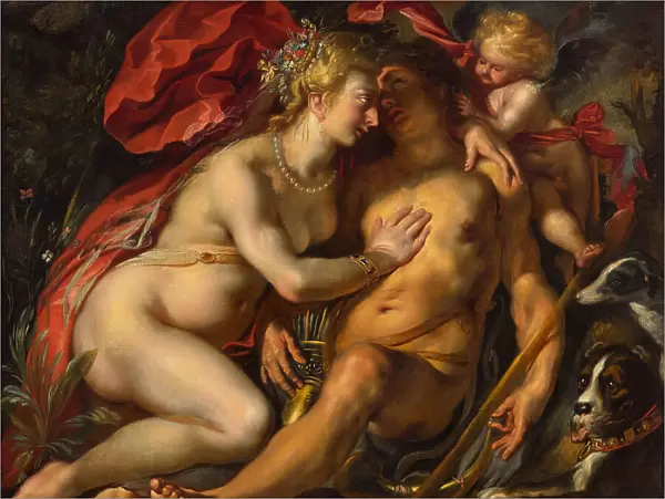 Venus and Adonis, c.1615. Creator: Jordaens, Jacob (1593-1678)