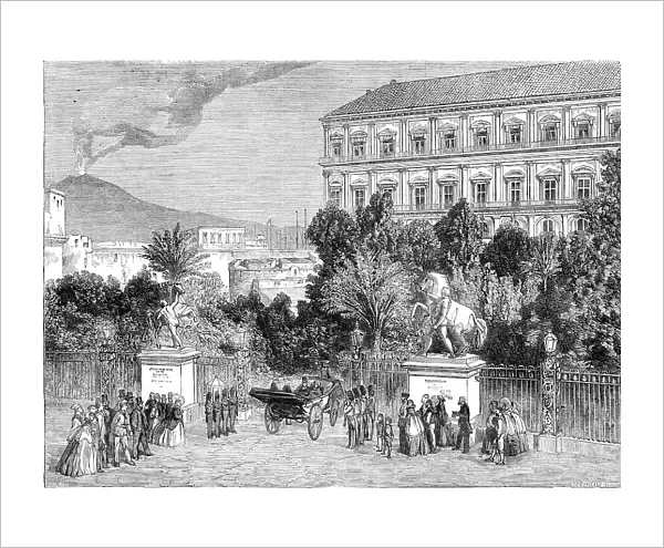 Gates of the King's Palace, Naples, 1860. Creator: W Thomas