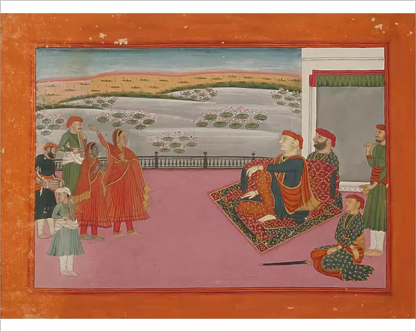 Gambhir Singh Receiving Gulabani, c1775. Creator: Unknown