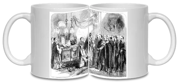 The Revolution in Naples - Garibaldi at the Shrine of the Virgin of Piedigrotta on the 8th... 1860. Creator: W Thomas