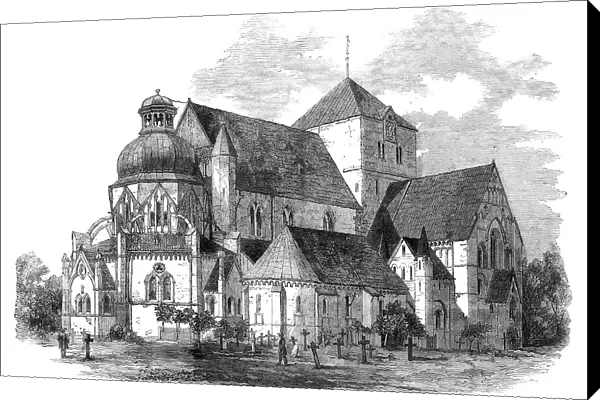 The Cathedral at Drontheim, in which the Monarchs of Saxony are crowned, 1860. Creator: Unknown
