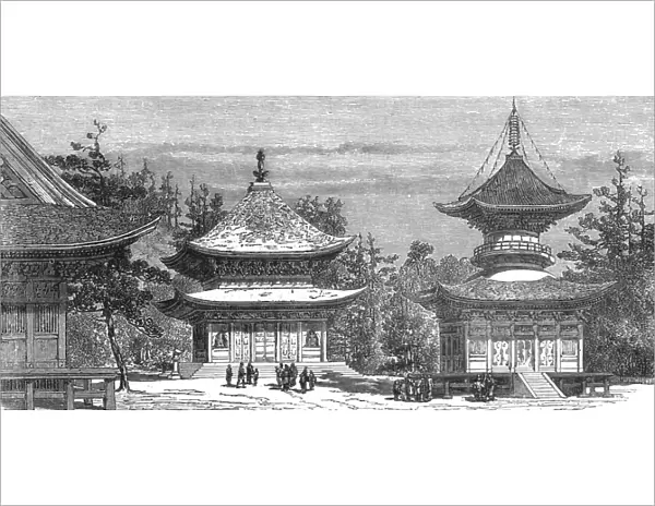 Temple of Hatchiman, at Kamakura; A European Sojourn in Japan, 1875. Creator: Unknown