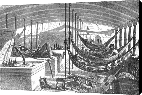 Steamboat travelling on the Orinoco; A Journey up the Orinoco, 1875. Creator: Unknown