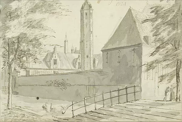 Hof van Sonoy in Alkmaar, 1724. Creator: Abraham Meyling
