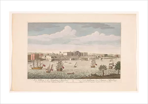 View of Fort William at Calcutta, 1754. Creator: Anon