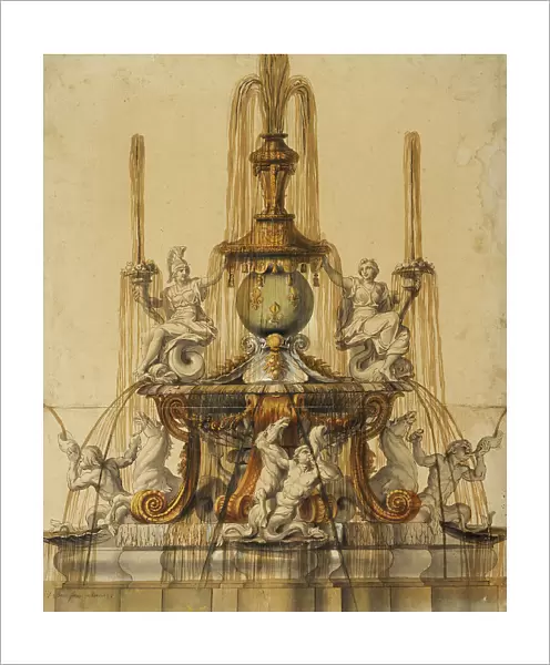 Design for a fountain at Versailles, 1673. Creator: Unknown