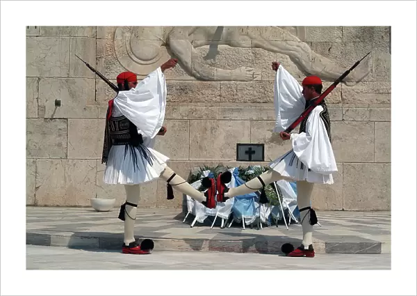 Parliament and Changing of the Guard, Athens, Greece, 2003. Creator: Ethel Davies
