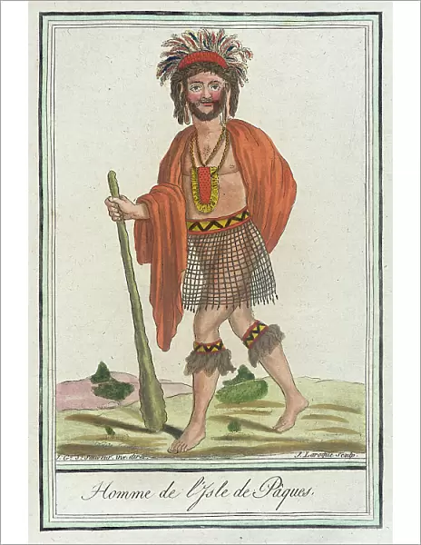Costumes de Différents Pays, Homme de l'Isle de Pâques, c1797. Creators: Jacques Grasset de Saint-Sauveur, LF Labrousse