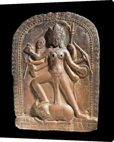 The Hindu Goddess Durga (image 1 of 4), 1090. Creator: Unknown